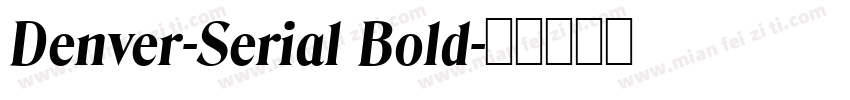 Denver-Serial Bold字体转换